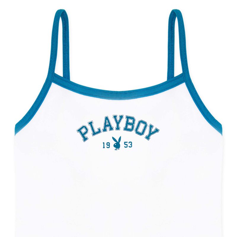 Playboy 1953 Ribbed Women's Tank White | 812473EXL