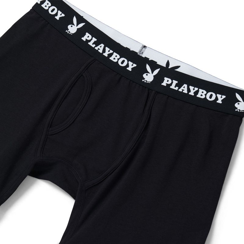 Playboy 1-Pack Boxer Brief Men's Underwear Black | 569321SMR