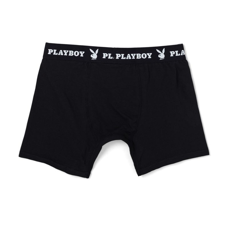 Playboy 1-Pack Boxer Brief Men's Underwear Black | 569321SMR