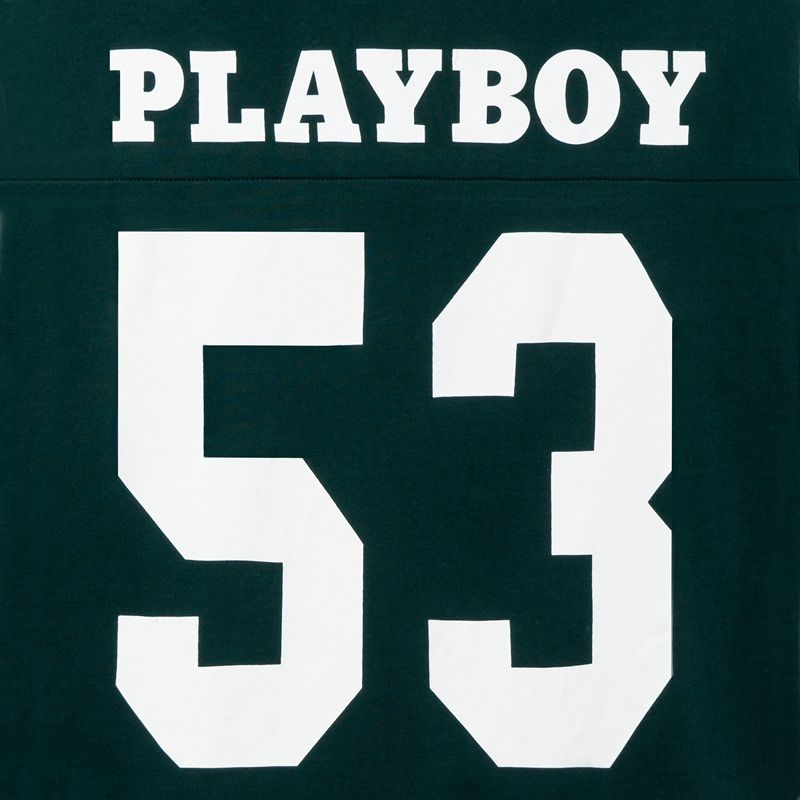 Playboy 53 Jersey Men's Shirts Black / White | 467309FVK