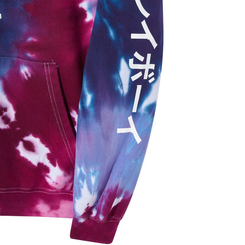 Playboy Ace Of Spades Tie Dye Men's Hoodie Pink / Purple | 246805DFV