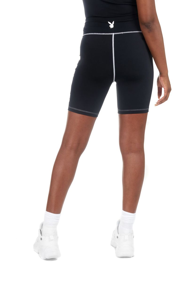 Playboy Active Bikes Women's Shorts Blue | 182305UMG