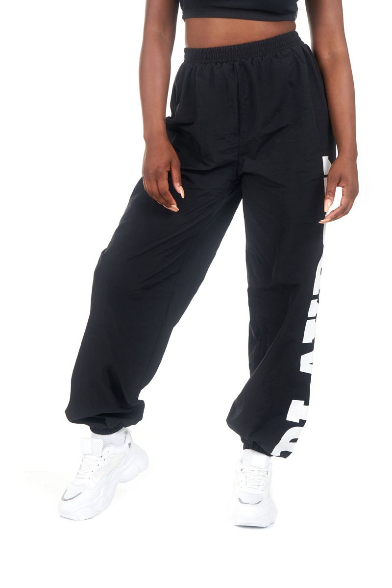 Playboy Active Nylon Joggers Women's Pants Black | 831567BAO