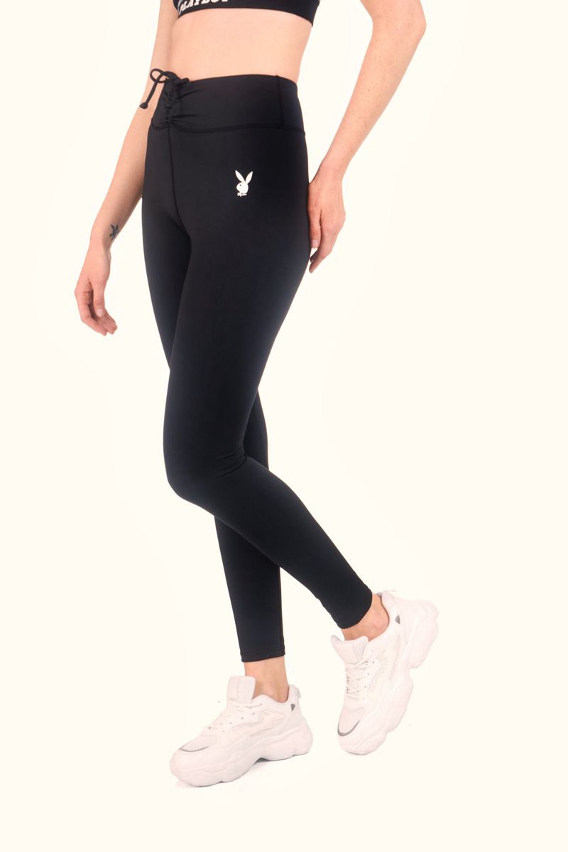 Playboy Active Ruched Waistband Leggings Women's Pants Grey | 905714VBF