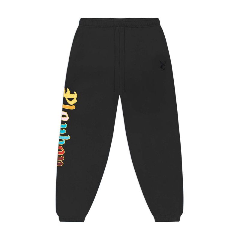 Playboy Amenities Men\'s Sweatpants Black | 013792NKM