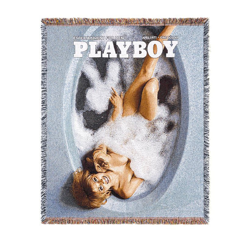 Playboy April 1971 Cover Beach Blanket Women\'s Swimwear Blue | 698540SRG