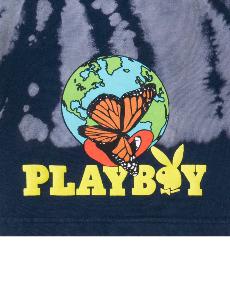 Playboy Au Naturel Sweat Men's Shorts Black / Purple | 376401TBU