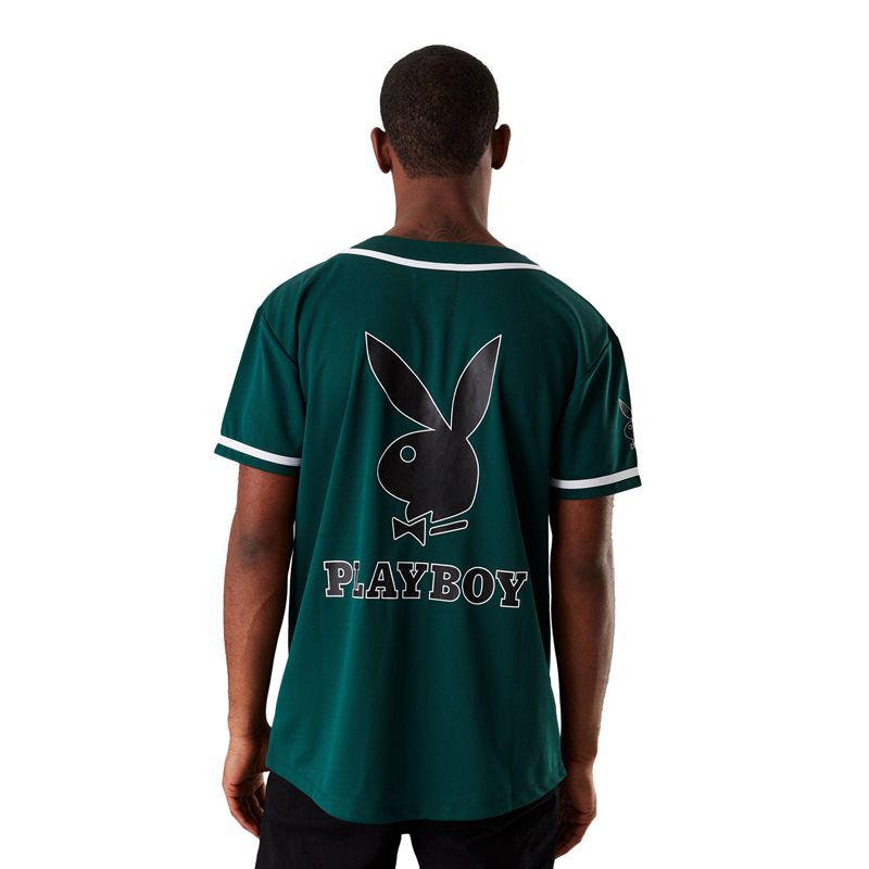 Playboy Baseball Jersey Men's Shirts Green | 320954BTQ