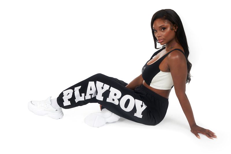 Playboy Boxing Sports Bra Women's Tank Black | 059418MFK