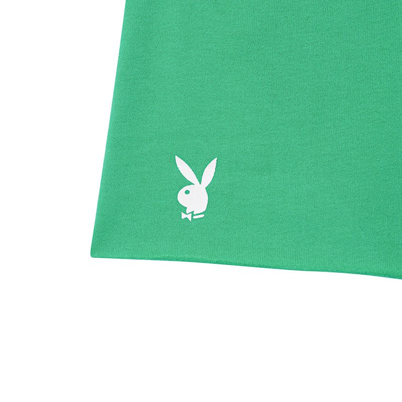 Playboy Boyfriend Active Sweats Women's Shorts Green / White | 341580IUV