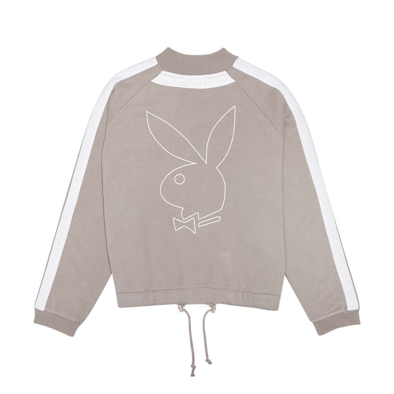 Playboy Bunny Bomber Women's Jackets Grey | 856314TDB