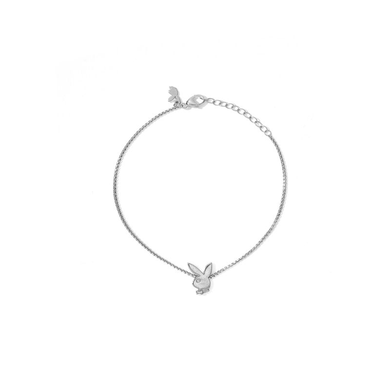 Playboy Bunny Chain Bracelet Women\'s Jewelry Silver | 678210ZMK