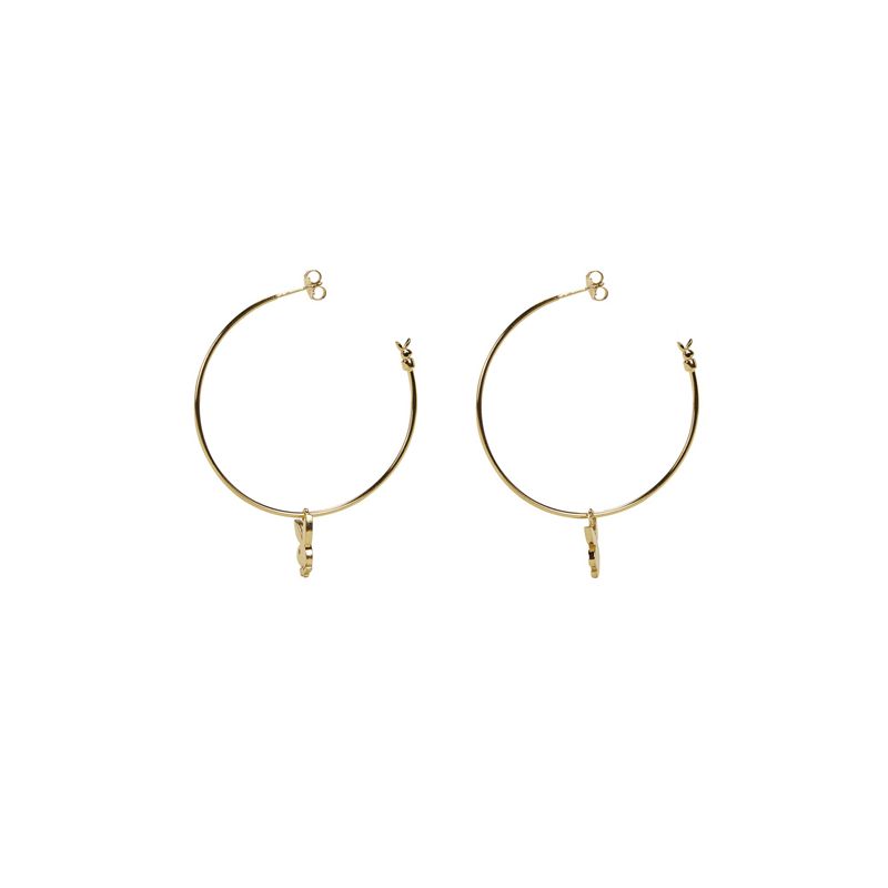 Playboy Bunny Hoops Women's Jewelry Gold | 341605SWB