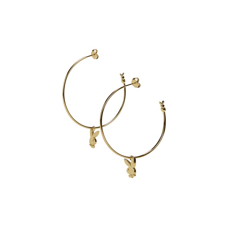 Playboy Bunny Hoops Women\'s Jewelry Gold | 341605SWB