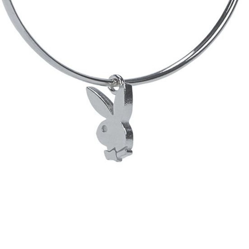 Playboy Bunny Hoops Women's Jewelry Silver | 938671HYM