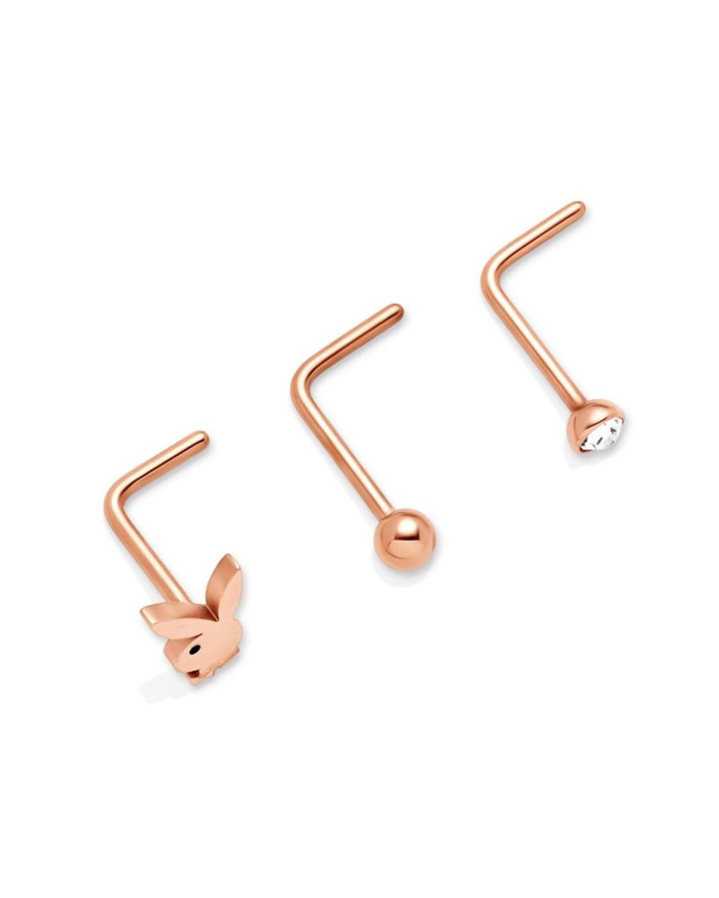 Playboy Bunny Nose Studs Women's Jewelry Gold | 416758TMA