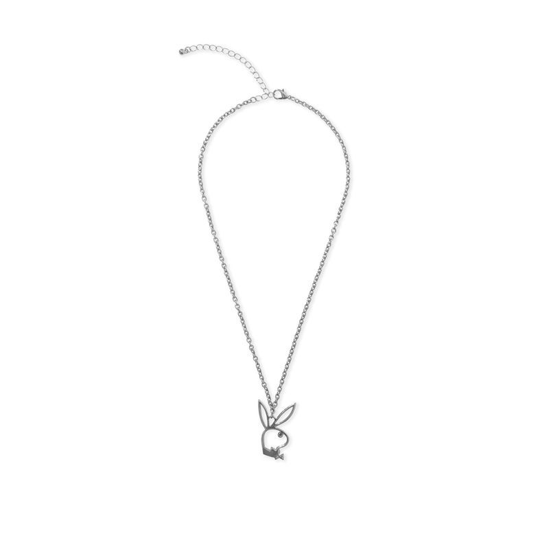 Playboy Bunny Outline Necklace Women's Jewelry Grey | 980735TKZ