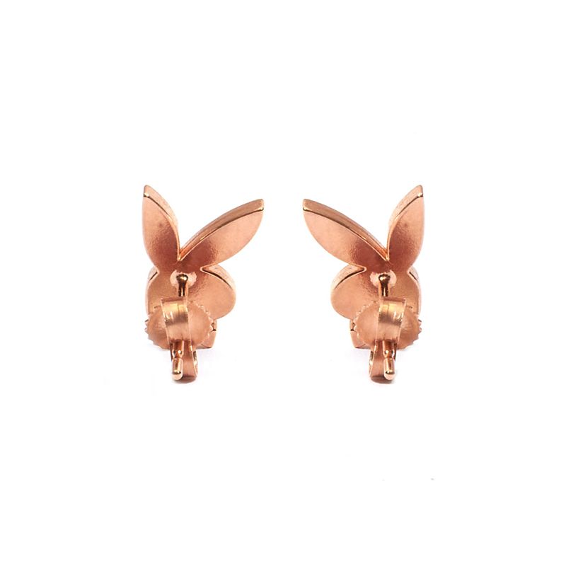 Playboy Bunny Stud Earrings Women's Jewelry Rose Gold | 894017LGU