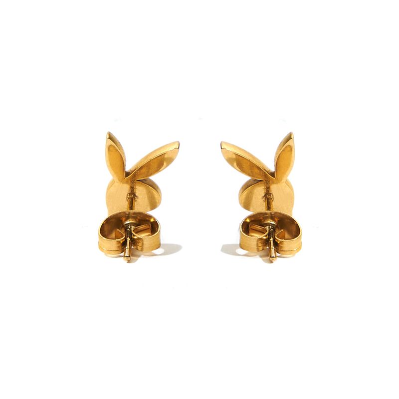 Playboy Bunny Stud Earrings Women's Jewelry Gold | 963712IWK