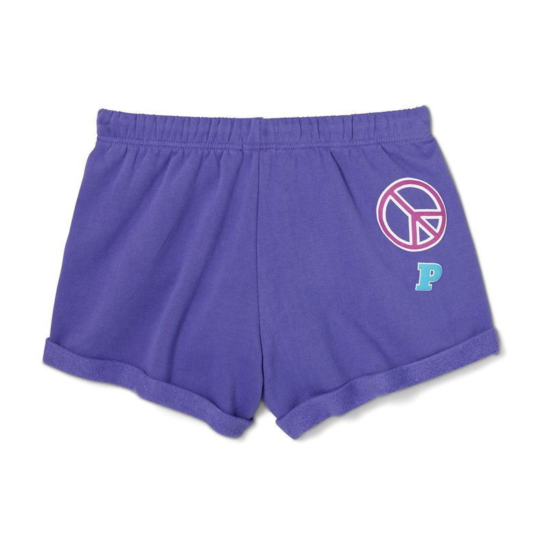 Playboy Cabin Fever Sweats Women's Shorts Purple | 561378RFK