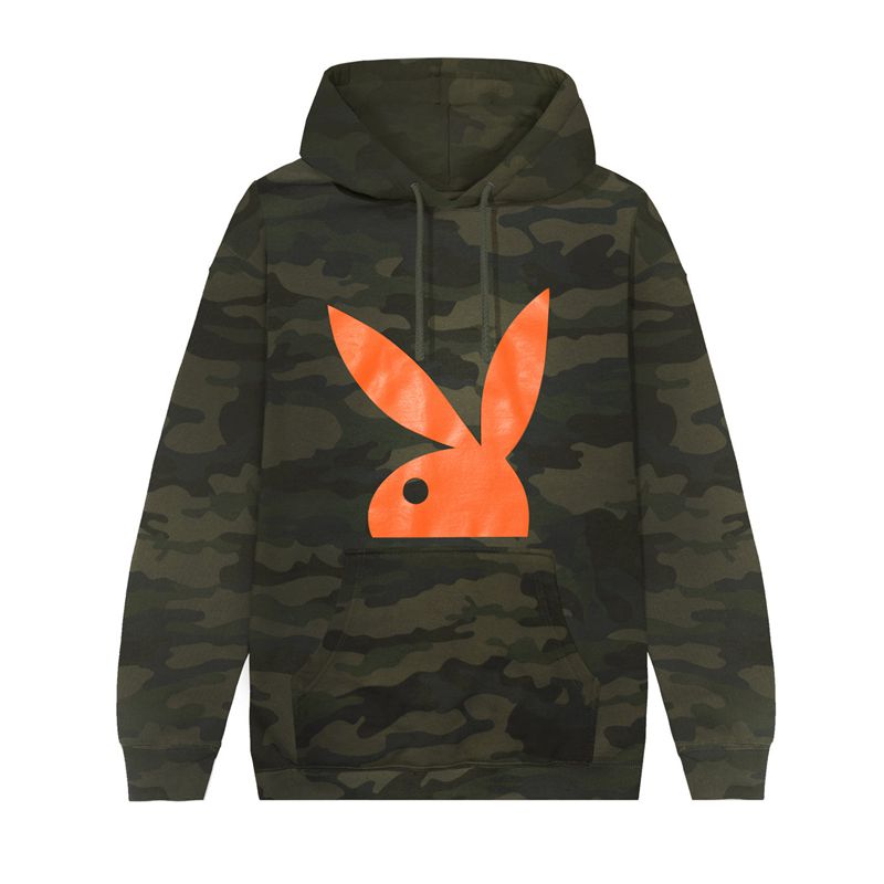 Playboy Camo Rabbit Head Men\'s Hoodie Black | 683015INF