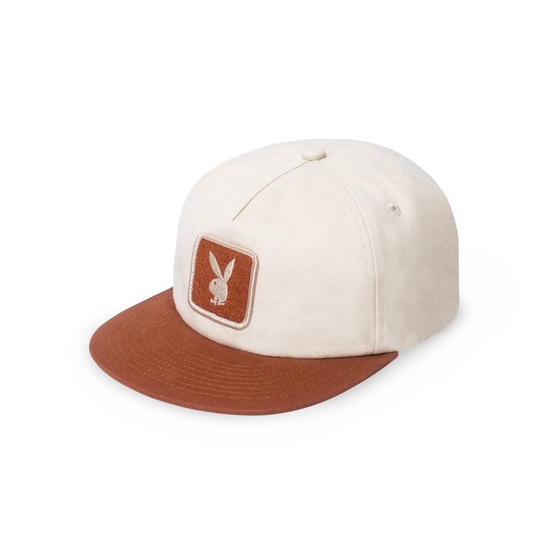 Playboy Camp Men's Hats White / Brown | 342580YFE