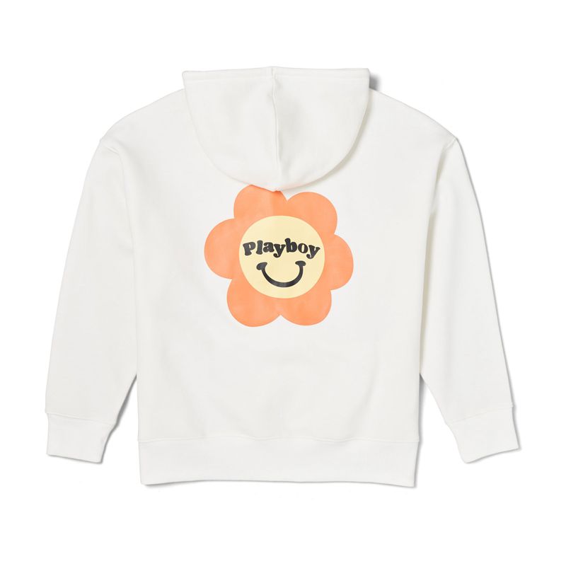 Playboy Camper Oversized Women's Hoodie White | 913870UMD