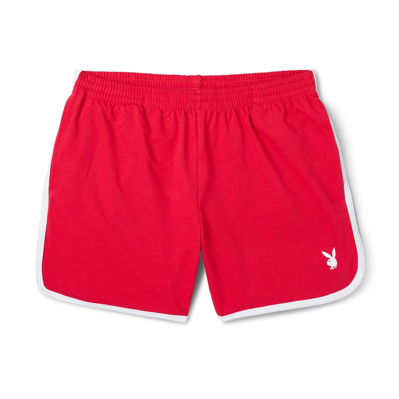 Playboy Campout Men's Shorts Red | 419280NVE