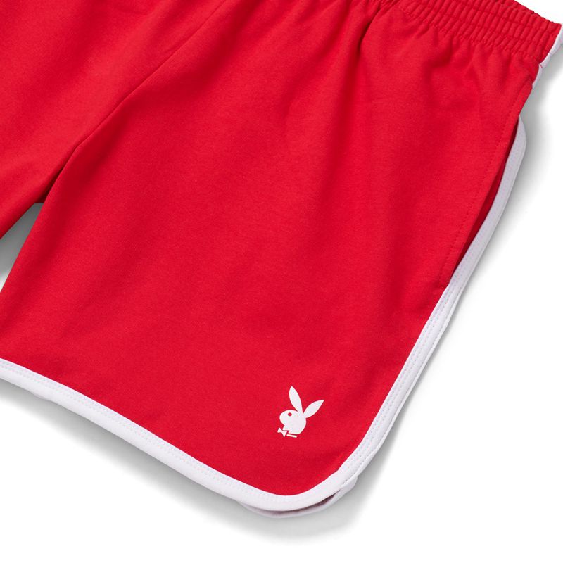 Playboy Campout Men's Shorts Red | 419280NVE