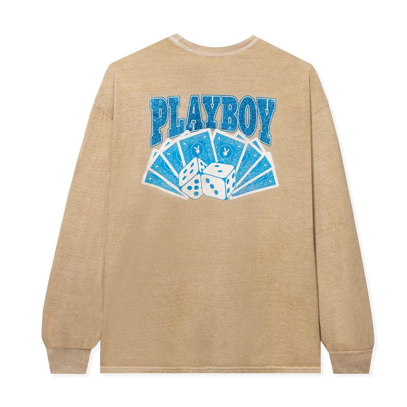 Playboy Casino Long Sleeve Men's Shirts Brown | 841769QED