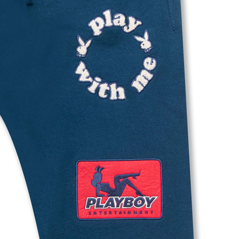 Playboy Championship Sweatpant Men's Sweatpants Navy | 286954JAM