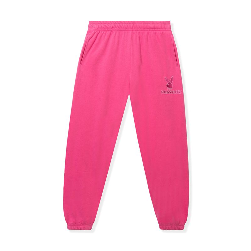 Playboy Classic Boyfriend Sweats Women\'s Pants Pink | 962147JFX