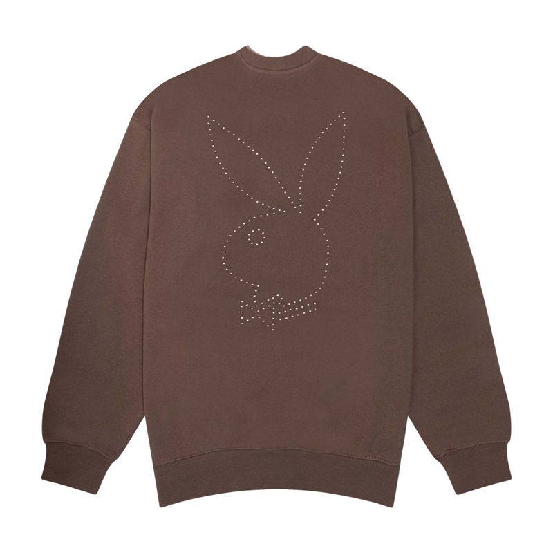 Playboy Classic Crewneck Men's Hoodie Coffee | 308612IDQ