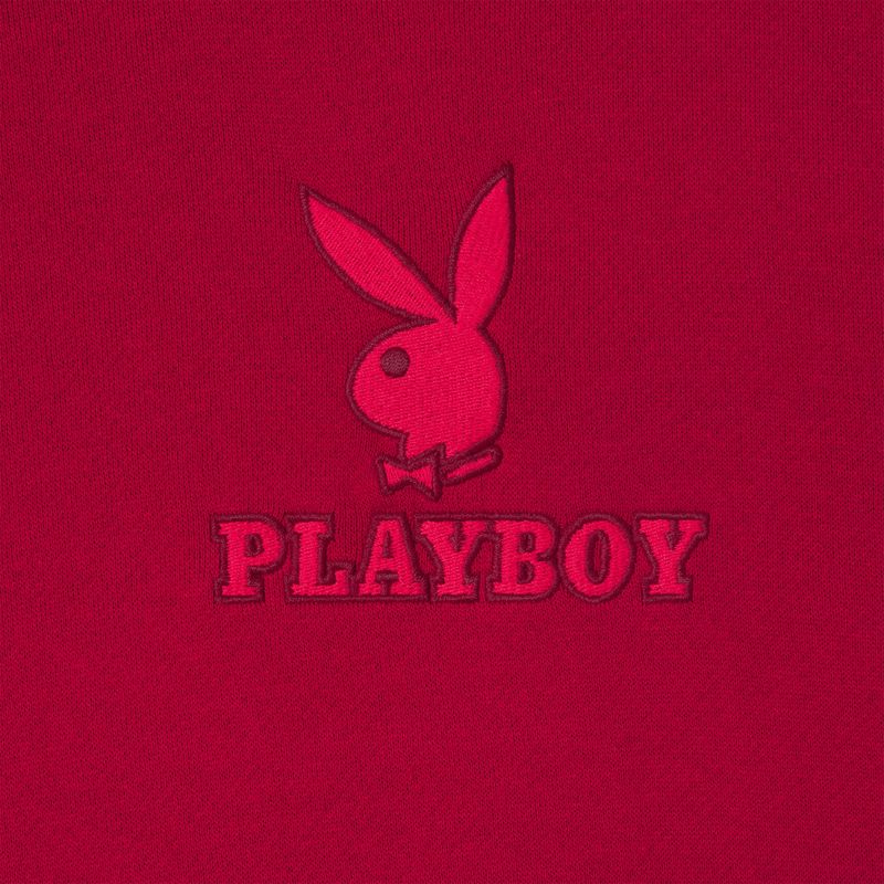 Playboy Classic Crewneck Women's Hoodie Deep Red Olive | 924167OMH