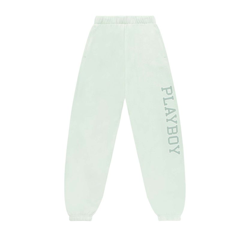 Playboy Classic Masthead Sweats Women\'s Pants Mint Green | 265381ZSQ