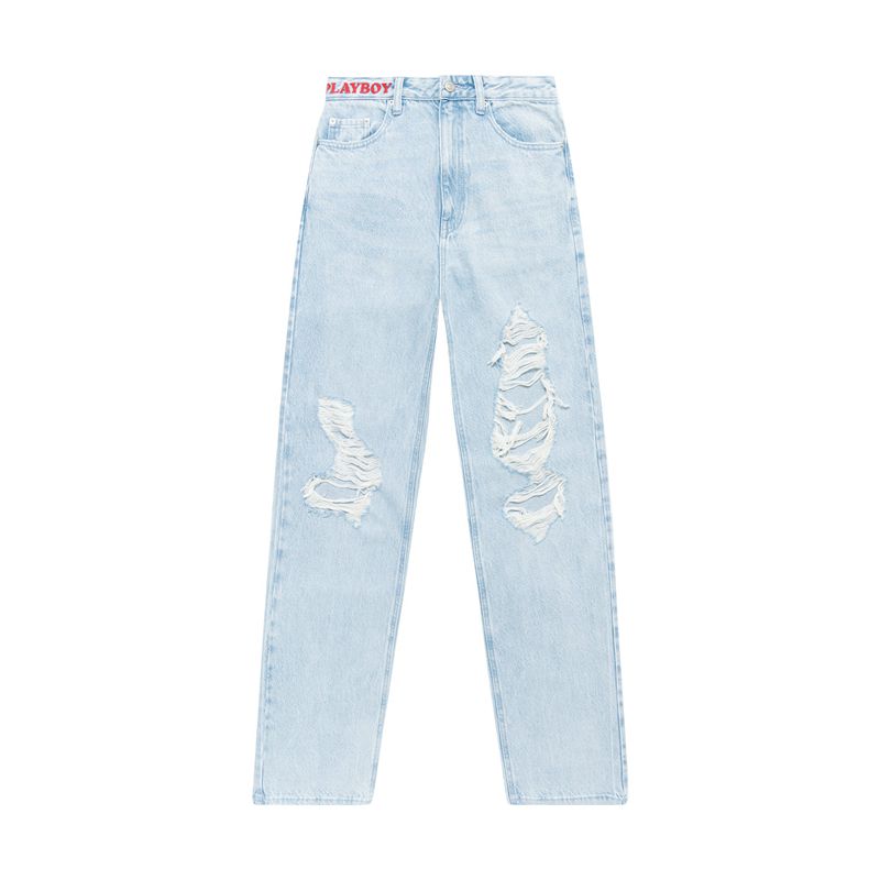 Playboy Cloud Nine Boyfriend Women's Jeans Blue | 267458JPG