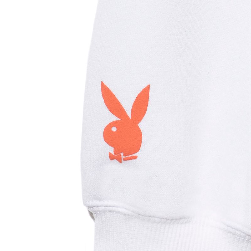 Playboy Club Rainbow Crewneck Women's Hoodie White | 637084ZHQ