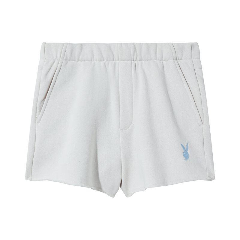 Playboy Club Sweat Women's Shorts White | 021968YFN