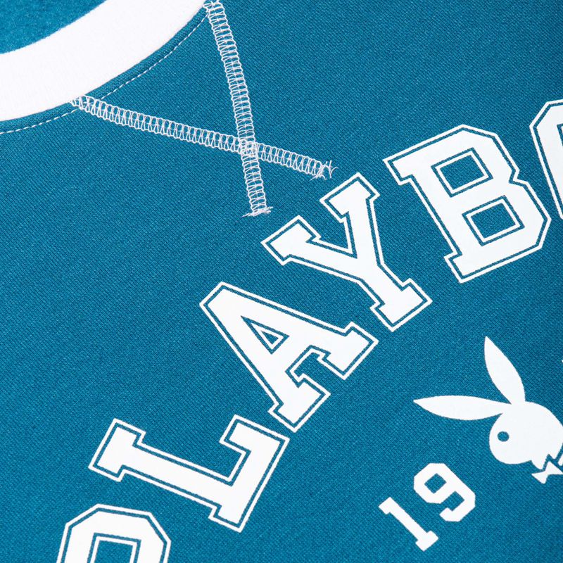 Playboy Contrast 1953 Crewneck Women's Hoodie Blue | 189672ZJB