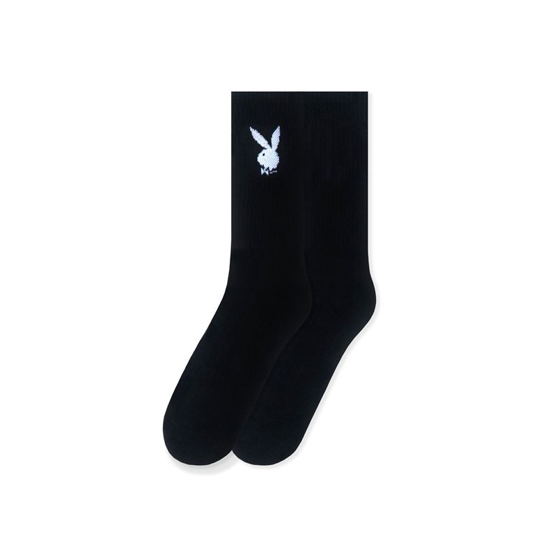 Playboy Crew Men's Socks White | 815069ZCI