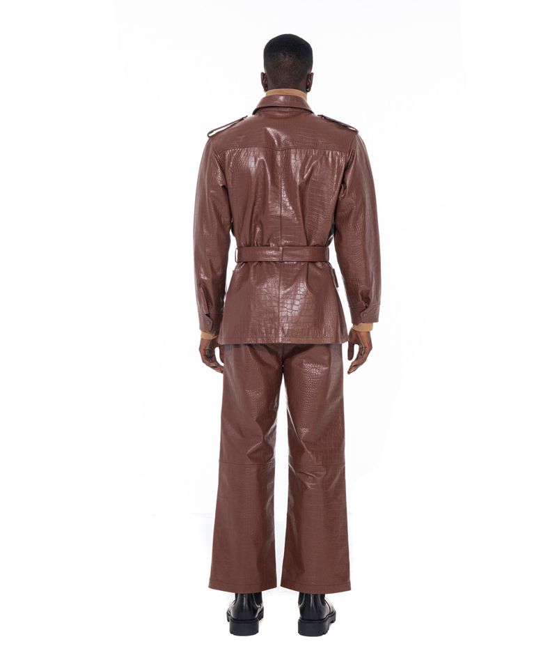 Playboy Crocodile Leather Safari Women's Jackets Chocolate | 278160AOS