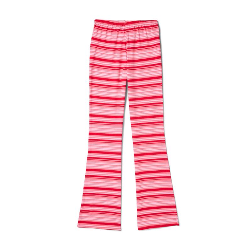 Playboy Crush Stripe Flare Sweats Women's Pants Red Stripes | 769058JUL