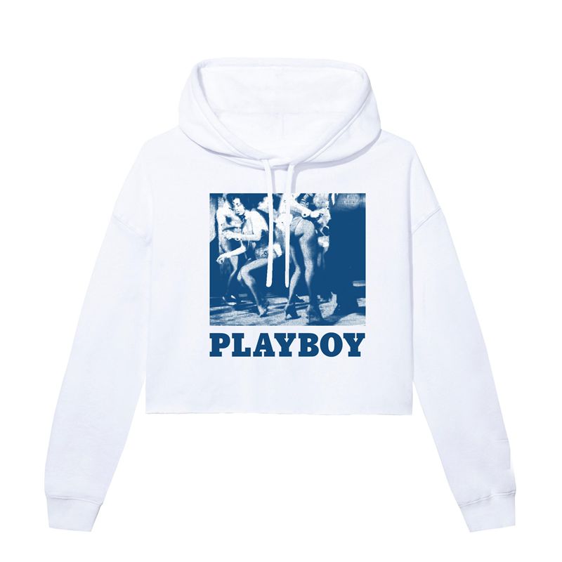 Playboy Dancing Bunnies Women's Hoodie White Red | 894306NLQ