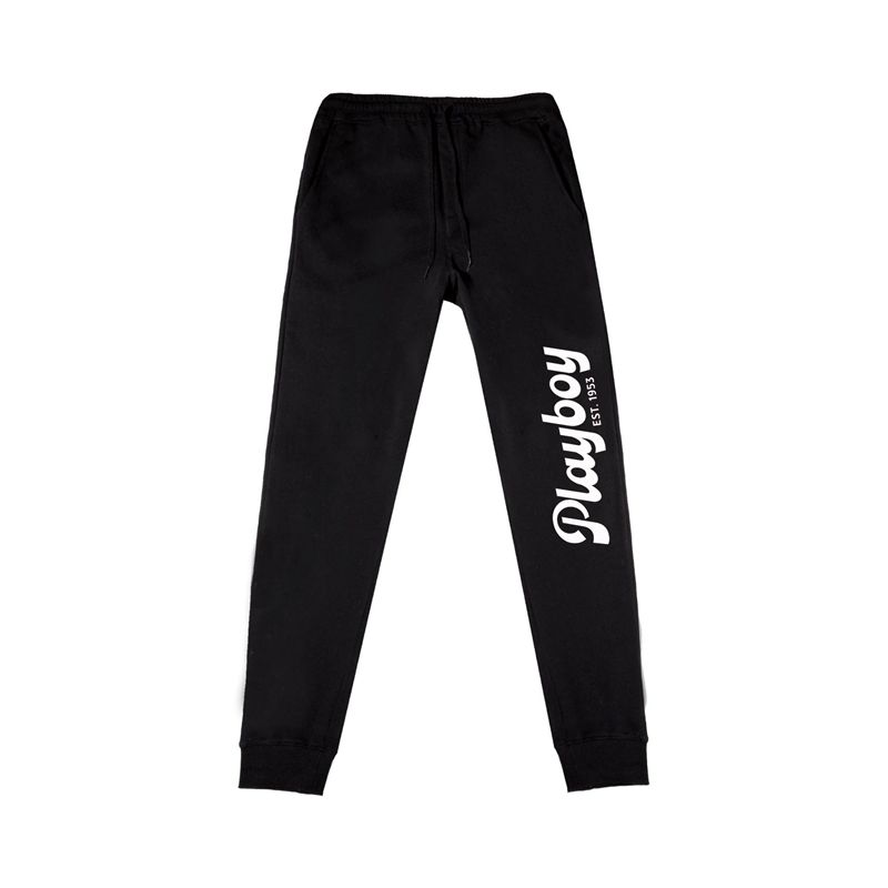 Playboy Desperado American Icon Jogger Women's Pants White | 608214NEH