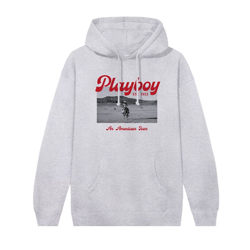 Playboy Desperado American Icon Men's Hoodie White | 827906UXR