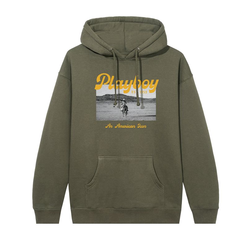 Playboy Desperado American Icon Men's Hoodie White | 827906UXR