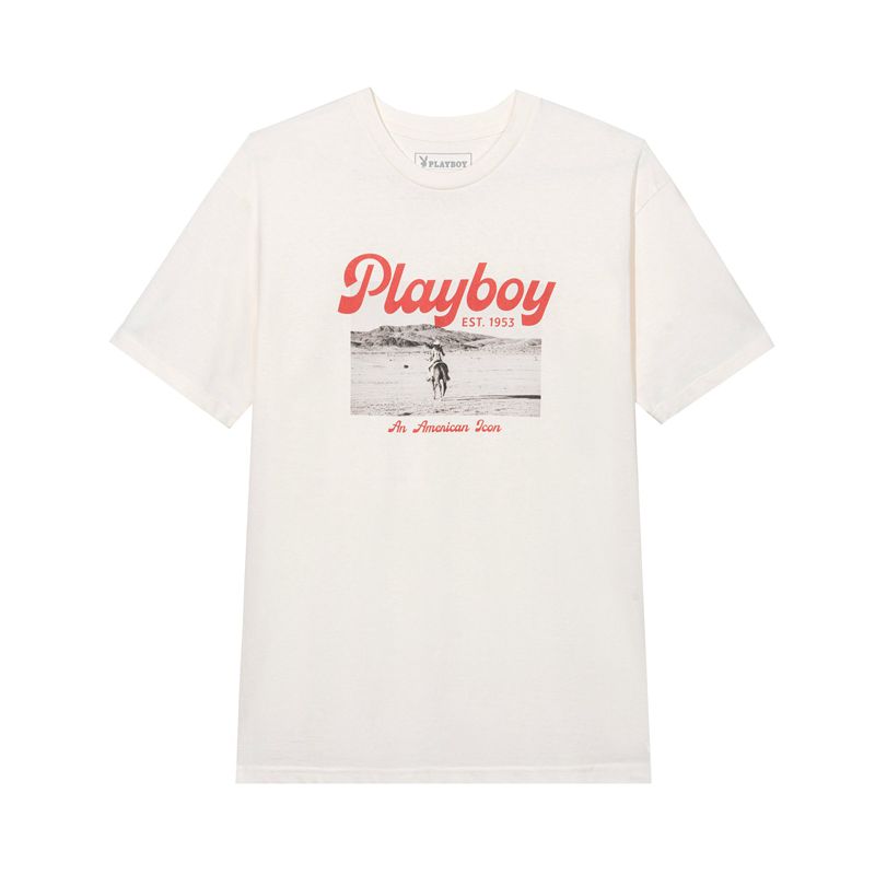 Playboy Desperado American Icon Men's Shirts White | 980352NRI