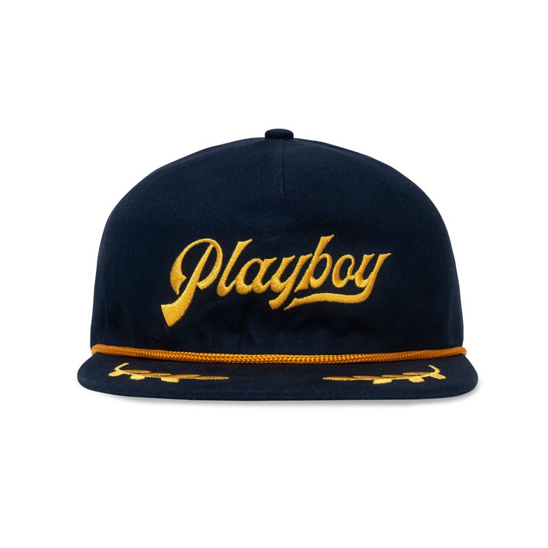 Playboy Dock Men's Hats Yellow / Black | 206897OPK