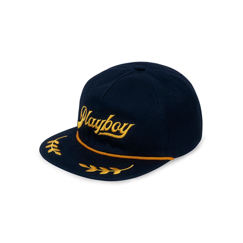 Playboy Dock Men's Hats Yellow / Black | 206897OPK