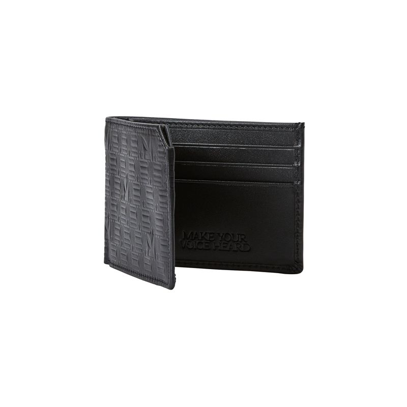 Playboy Embossed Slimfold Men's Wallets Black | 372954SKF